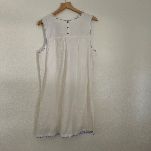 Lucky Brand Boho Linen Blend Dress Large - Picture 9 of 16